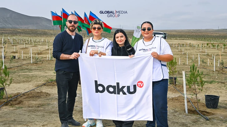 Media.az - Новости Азербайджана - По инициативе Global Media Group проведена очередная акция по посадке деревьев