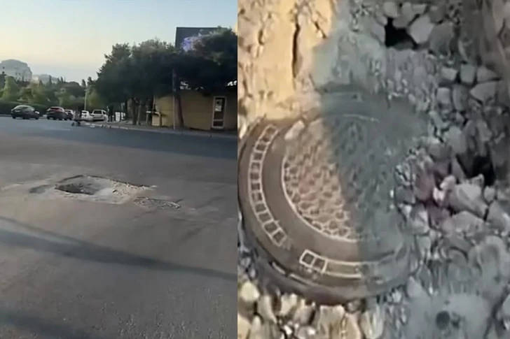 Просел асфальт, а знаков нет: в Баку водители пожаловались на опасный участок дороги