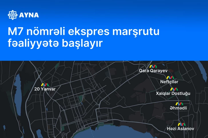 Media.az - Новости Азербайджана - Из-за роста пассажиропотока в Баку запустят новый экспресс-маршрут M7: детали