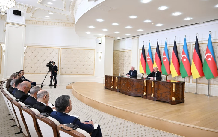 Media.az - Новости Азербайджана - Президенты Азербайджана и Германии выступили с заявлениями для прессы