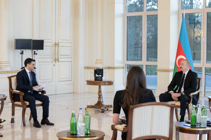 Media.az - Новости Азербайджана - Президент Азербайджана Ильхам Алиев дал интервью местным телеканалам