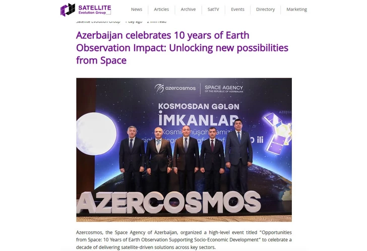Satellite Evolution оценило вклад Азербайджана в космическую отрасль