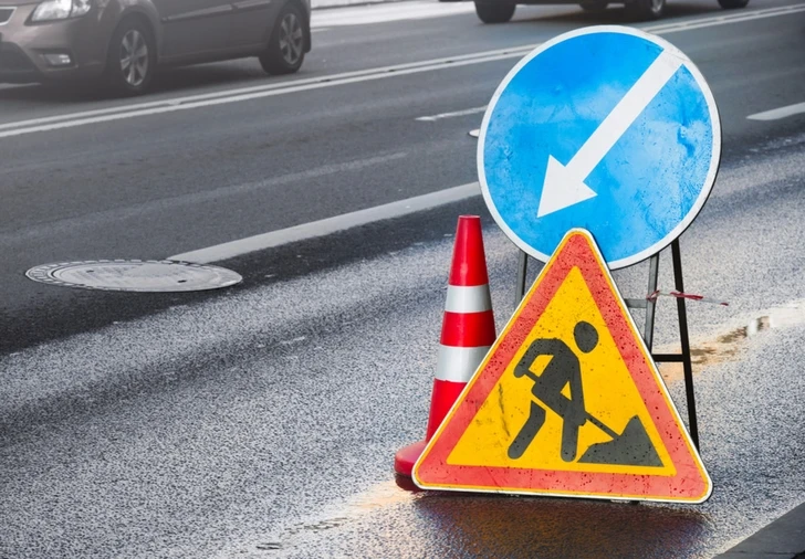 На оживленном перекрестке в Баку ведутся ремонтные работы - Предупреждение ЦИУТ