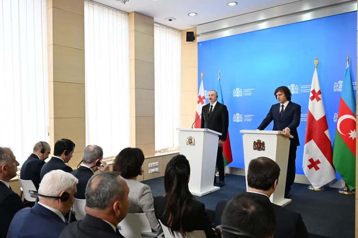 Media.az - Новости Азербайджана - Президент Азербайджана и премьер-министр Грузии выступили с заявлениями для прессы
