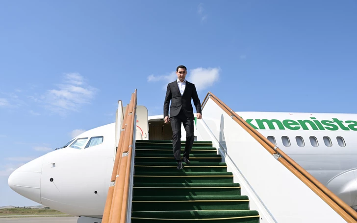 Президент Туркменистана прибыл в Физулинский район