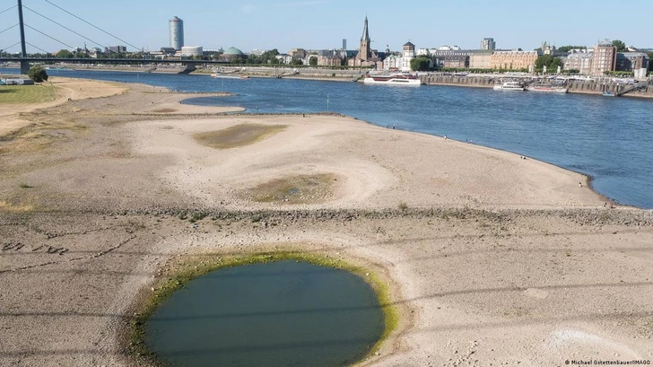 Обмеление главной водной артерии Германии грозит промышленному сектору страны