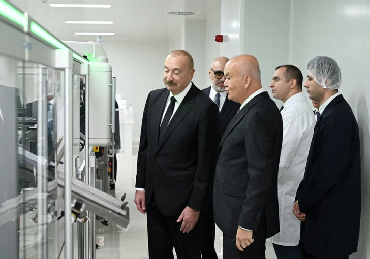 Media.az - Новости Азербайджана - Президент Ильхам Алиев принял участие в открытии фармпредприятия в Пираллахинском промпарке