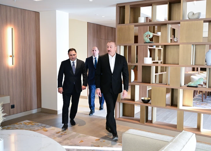 Media.az - Новости Азербайджана - Ильхам Алиев поучаствовал в открытии отеля Hilton Garden Inn Agdam