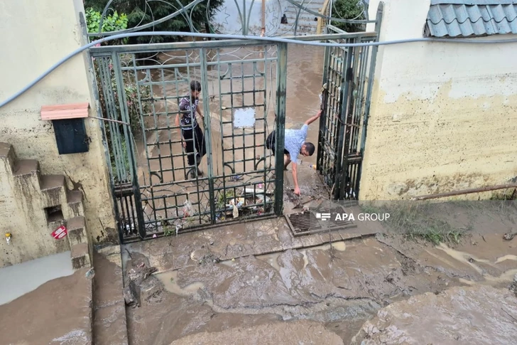 Media.az - Новости Азербайджана - Дворы ушли под воду: сильные ливни вызвали сель в Габале