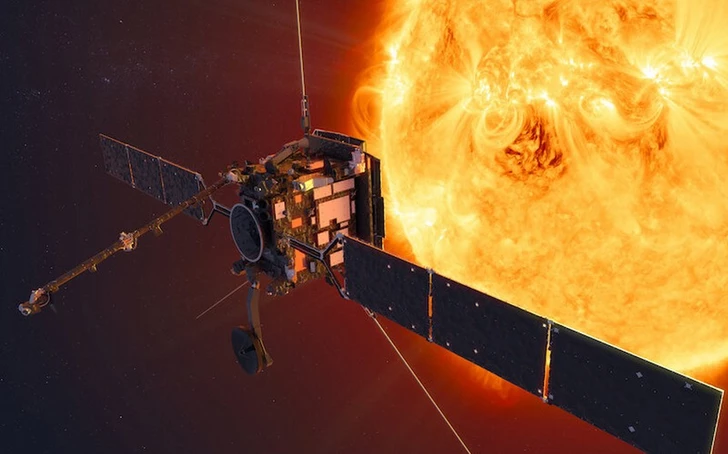 Зонд Solar Orbiter впервые запечатлел южный полюс Солнца