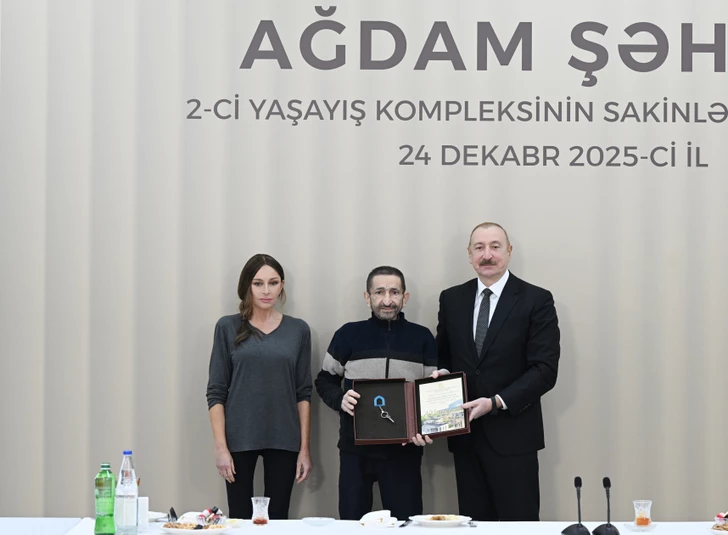 Media.az - Новости Азербайджана - Президент поучаствовал в открытии 2го жилого комплекса в Агдаме