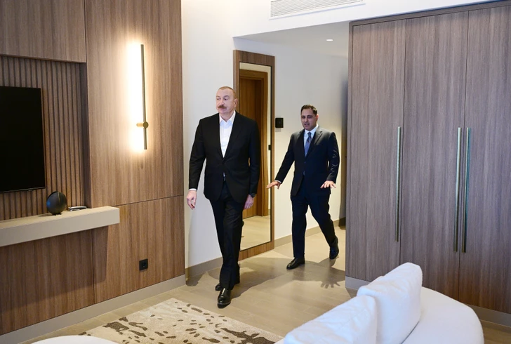Media.az - Новости Азербайджана - Ильхам Алиев поучаствовал в открытии отеля Hilton Garden Inn Agdam
