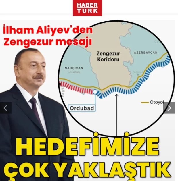 Media.az - Новости Азербайджана - Заявления Ильхама Алиева о Зангезурском коридоре вызвали широкий резонанс в турецких СМИ