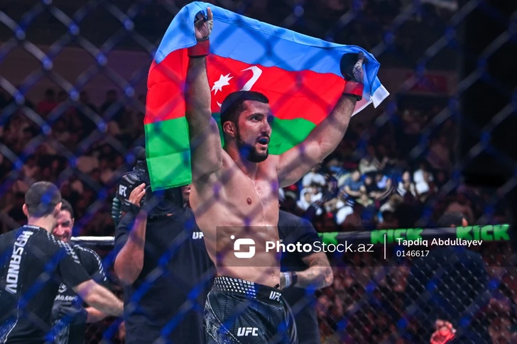 Media.az - Новости Азербайджана - В Баку прошел турнир UFC Fight Night: Рафаэль Физиев одержал победу в главном бою основного карда