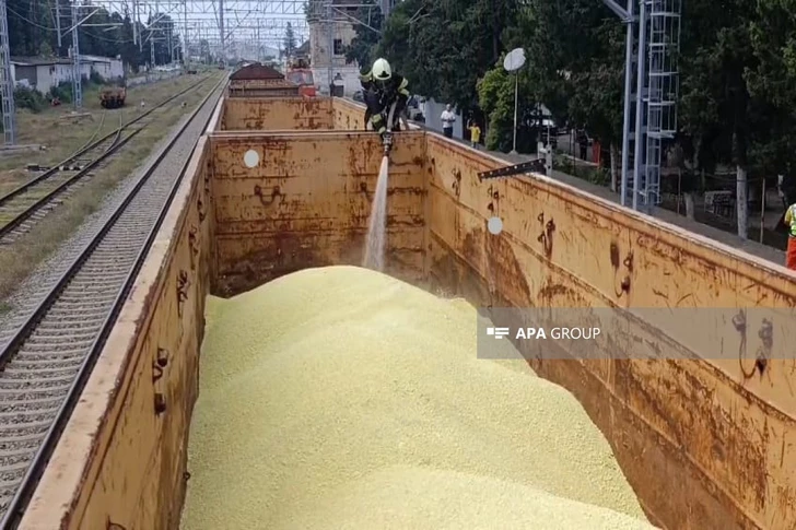 Media.az - Новости Азербайджана - В Товузе загорелся вагон поезда, следовавшего из Азербайджана в Грузию