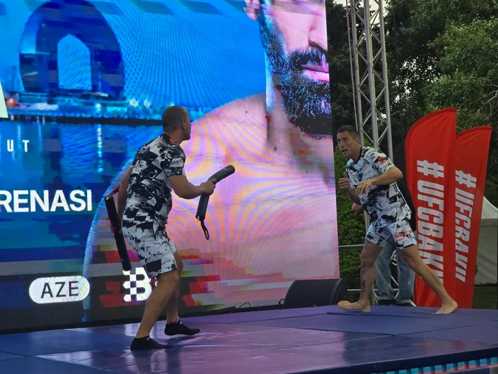 Media.az - Новости Азербайджана - Звезды UFC провели открытую тренировку на Бакинском бульваре