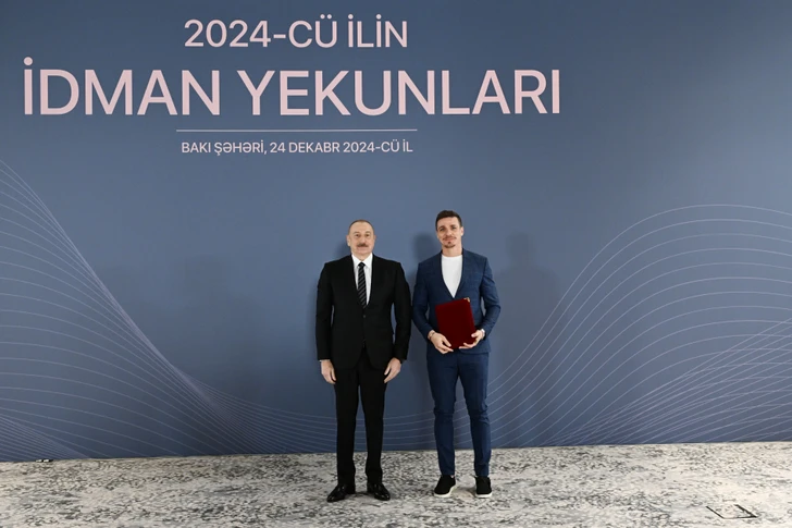 Media.az - Новости Азербайджана - Президент Ильхам Алиев принял участие  в церемонии, посвященной спортивным итогам 2024 года