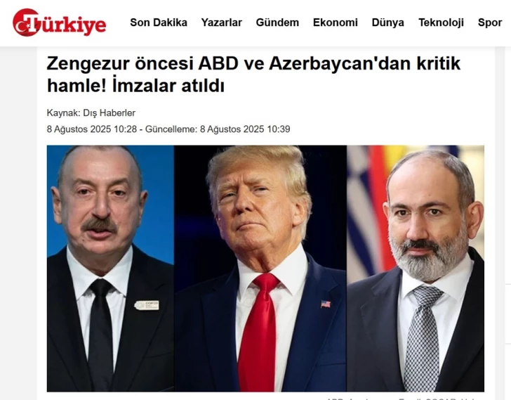 Media.az - Новости Азербайджана - Турецкие СМИ широко освещают визит Президента Азербайджана в США