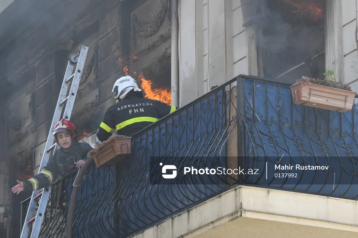 Media.az - Новости Азербайджана - Женщину с ожогами II-III степени госпитализировали после пожара в центре Баку
