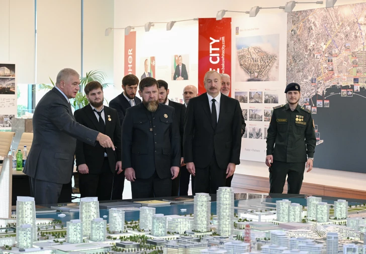 Ильхам Алиев и Рамзан Кадыров побывали в «Белом городе Баку»