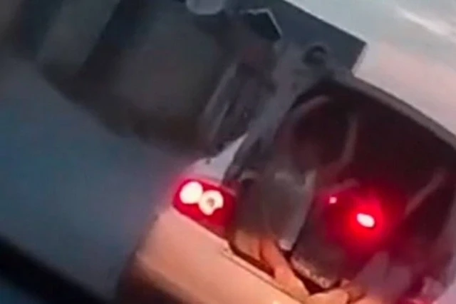Женщина прокатила троих детей в открытом багажнике автомобиля