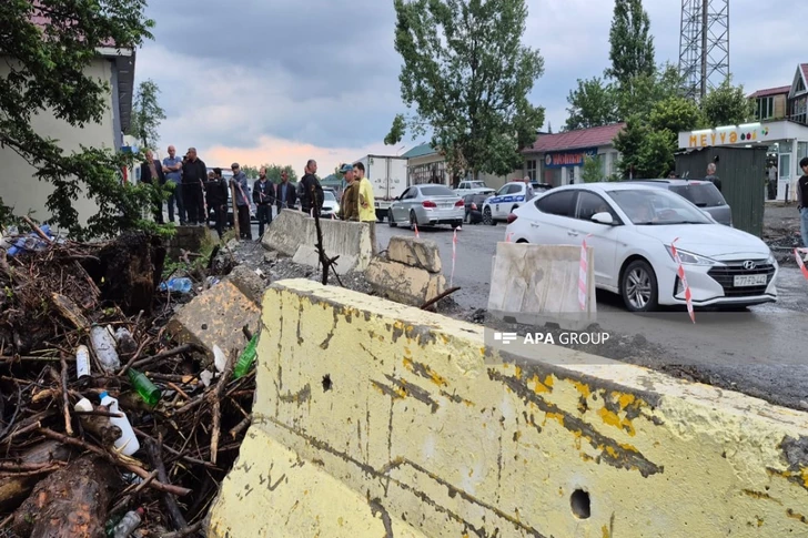 Media.az - Новости Азербайджана - Дворы ушли под воду: сильные ливни вызвали сель в Габале