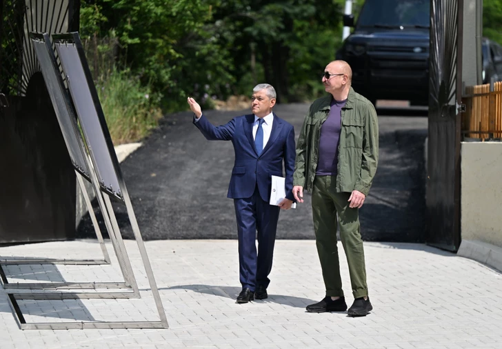 Media.az - Новости Азербайджана - Президент Ильхам Алиев ознакомился с работами в селе Кичик Галадереси и встретился с жителями