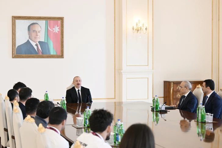 Media.az - Новости Азербайджана - Президент Ильхам Алиев принял борцов, ставших чемпионами в командном зачете на чемпионате Европы
