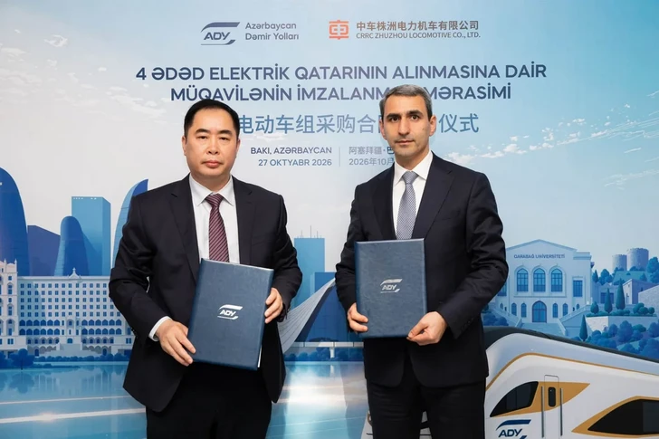 Media.az - Новости Азербайджана - АЖД и CRRC Zhuzhou Locomotive заключили договор о закупке четырех новых пассажирских поездов