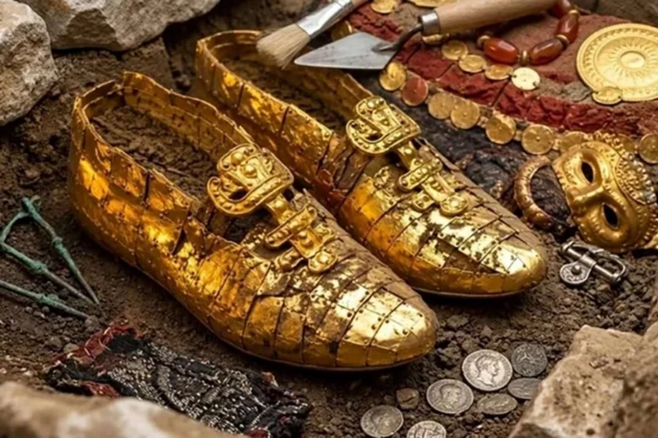 У берегов Каспия нашли 1500-летнее захоронение женщины в «золотой» обуви