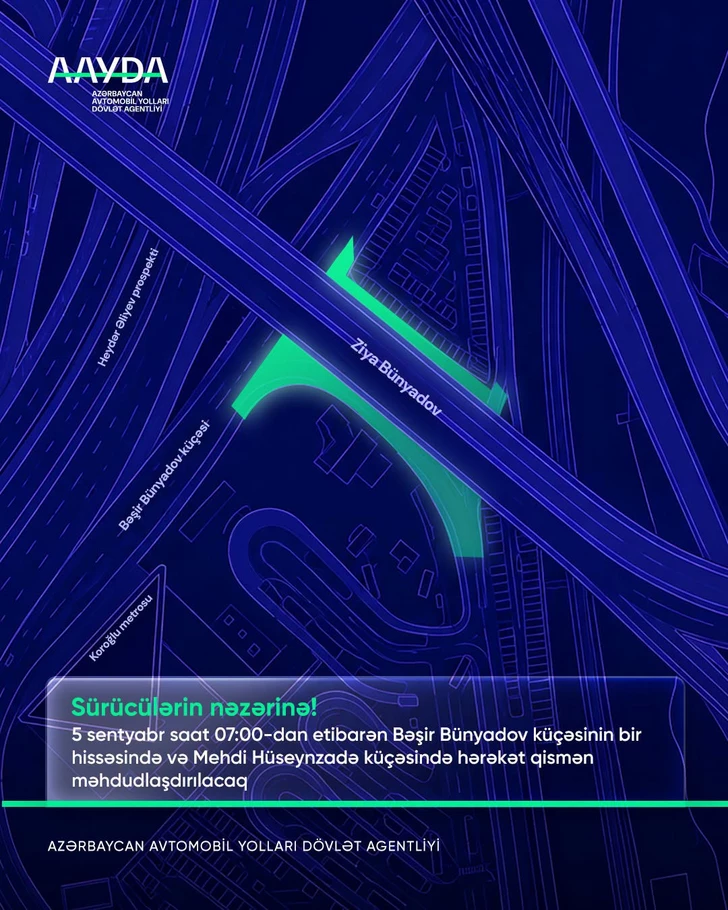 Media.az - Новости Азербайджана - В одном из районов Баку временно ограничат движение транспорта