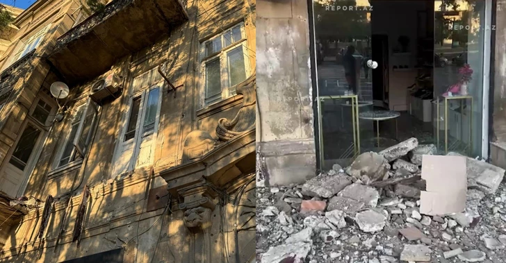 Госструктуры об обрушении в Баку балкона здания, являющегося архитектурным памятником
