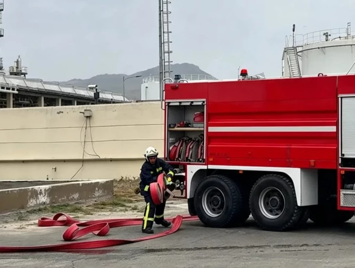 Media.az - Новости Азербайджана - На газоперерабатывающем заводе SOCAR прошли пожарно-тактические учения