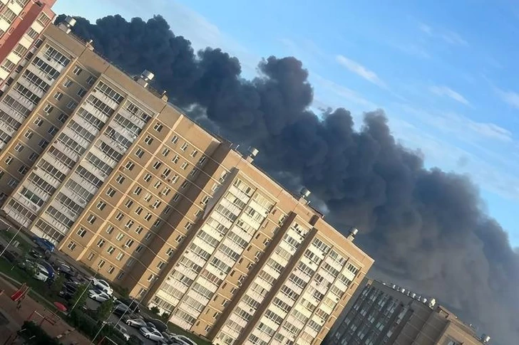 В России произошел крупный пожар на производственной площадке