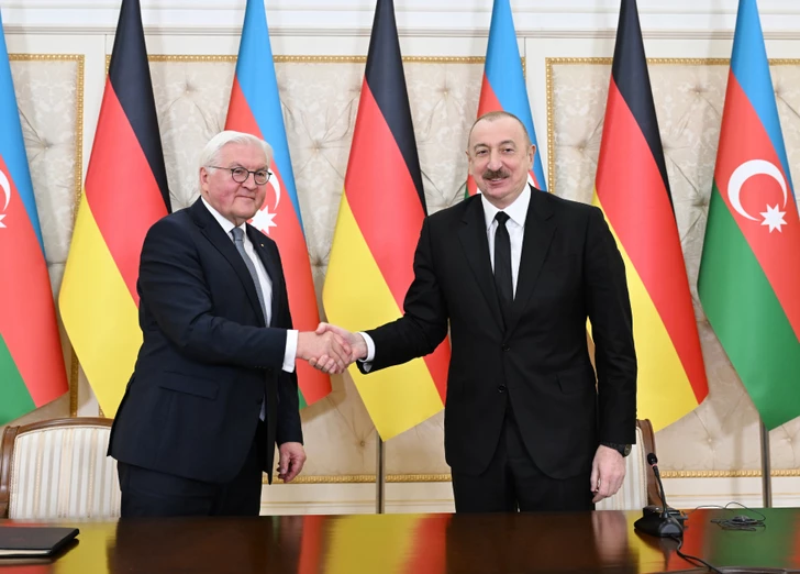 Media.az - Новости Азербайджана - Президенты Азербайджана и Германии выступили с заявлениями для прессы