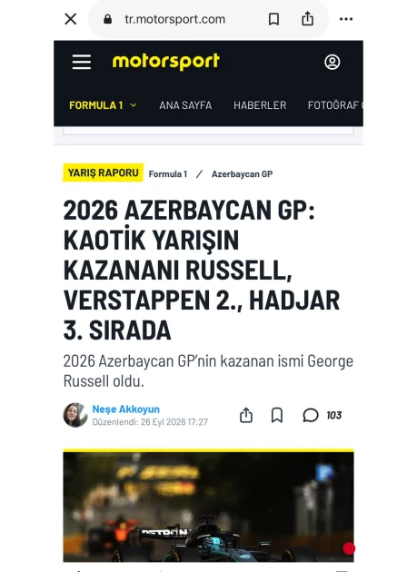 Media.az - Новости Азербайджана - Мировые медиа широко освещали драматическую борьбу на Гран-при Азербайджана «Формулы-1»