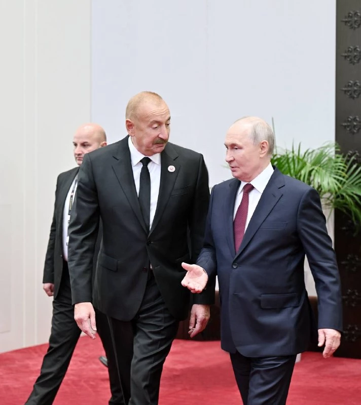 Media.az - Новости Азербайджана - Ильхам Алиев и Владимир Путин кратко пообщались в кулуарах встречи в формате «ШОС плюс»