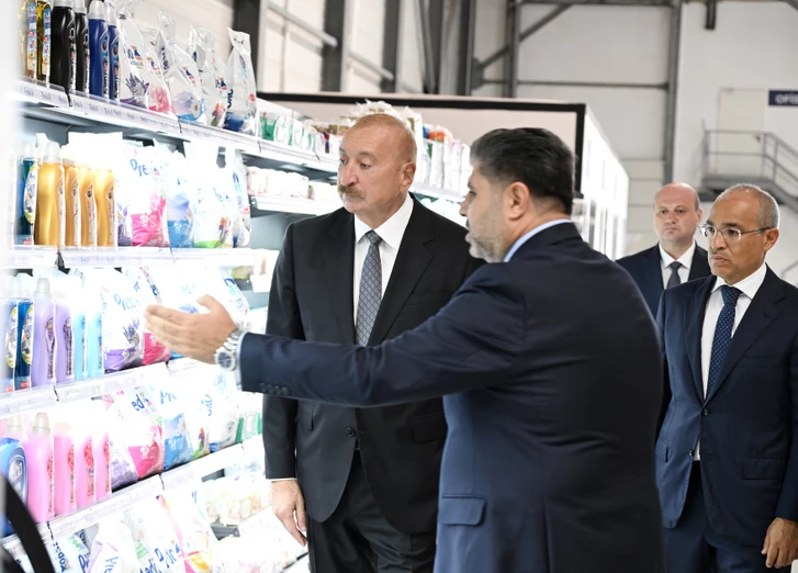 Media.az - Новости Азербайджана - Ильхам Алиев принял участие в открытии предприятия Fabriora Group в Гарадагском районе Баку