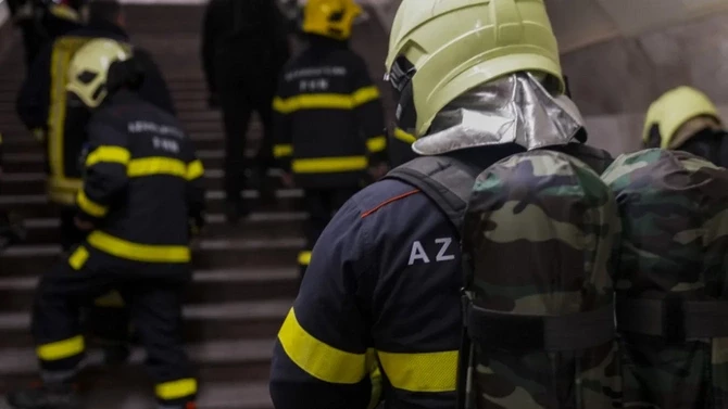 Media.az - Новости Азербайджана - Пожар в туннеле метро: МЧС и Бакинский метрополитен провели учения