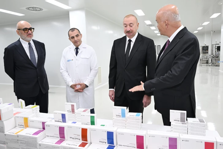 Media.az - Новости Азербайджана - Президент Ильхам Алиев принял участие в открытии фармпредприятия в Пираллахинском промпарке