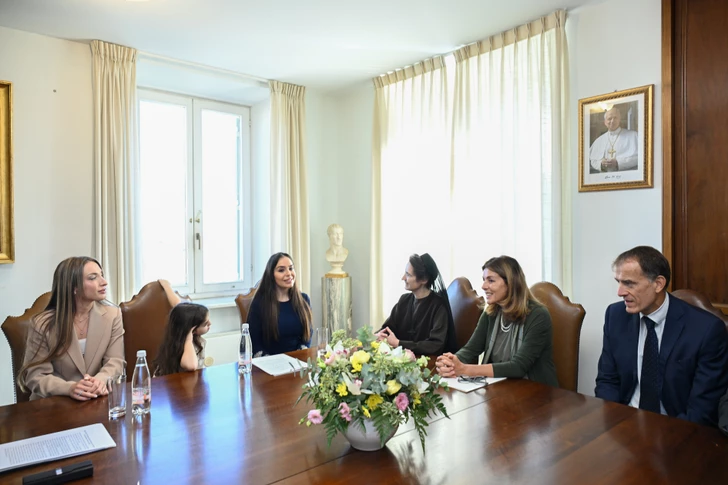 Лейла Алиева встретилась в Ватикане с Раффаэллой Петрини
