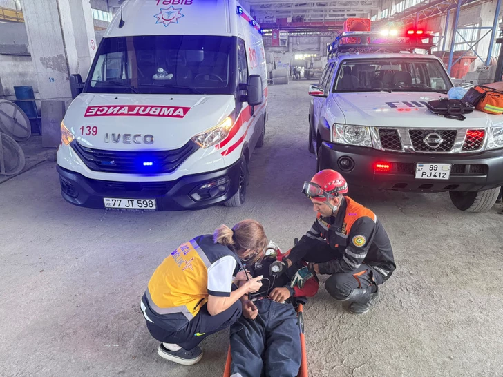 МЧС провело учения по спасению граждан на предприятии в Евлахе
