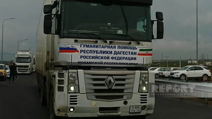 Media.az - Новости Азербайджана - Грузовики с гуманитарной помощью России для Ирана пересекли КПП «Южная Астара»
