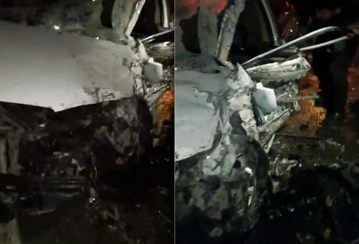 Серьезная авария в Баку: трое пострадавших