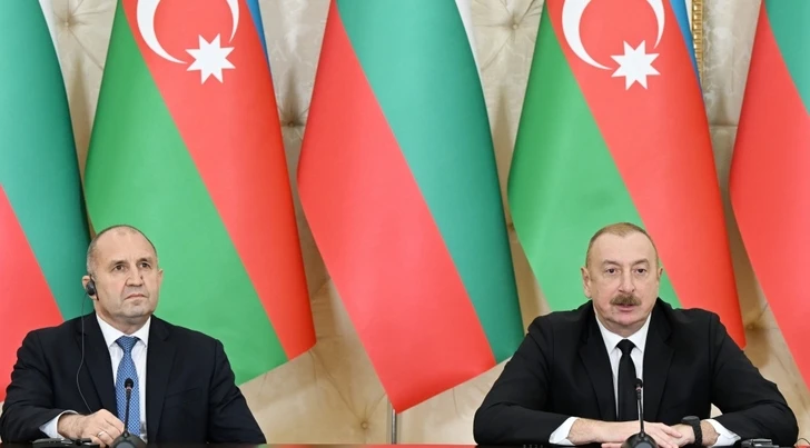 Президенты Азербайджана и Болгарии выступили с совместными заявлениями для прессы