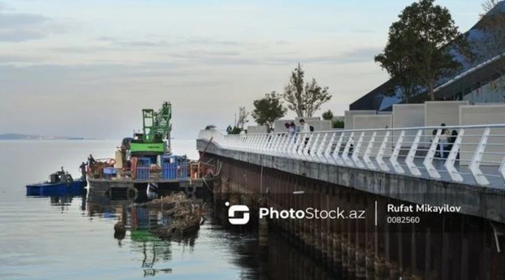 В Баку начали поднимать со дна моря останки затонувших судов - ФОТОРЕПОРТАЖ