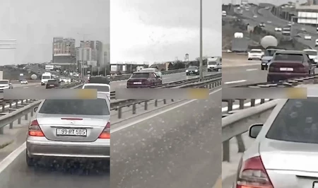 В Баку задержан водитель, выехавший на встречную полосу