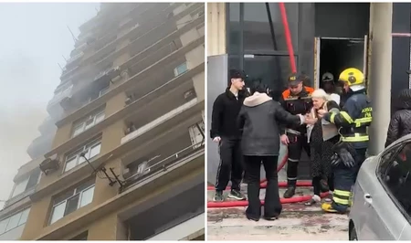 В бакинской многоэтажке произошел пожар, жильцы эвакуированы