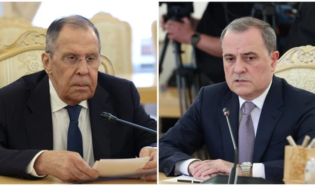 Главы МИД Азербайджана и России проводят совместную пресс-конференцию