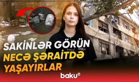 Жители общежития для вынужденных переселенцев в Баку жалуются на антисанитарию